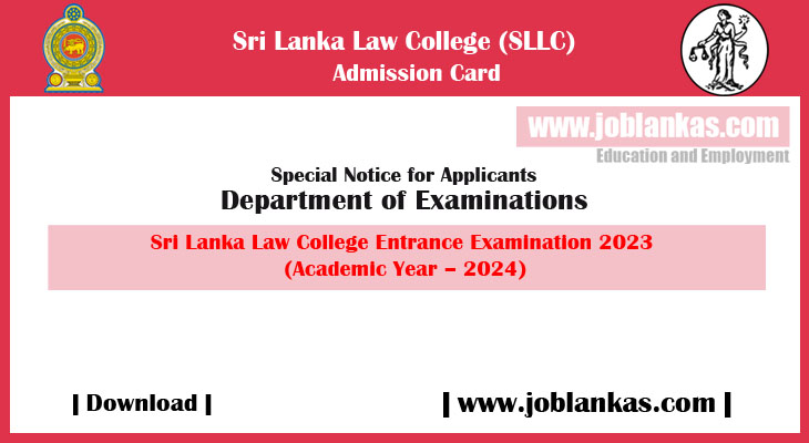 Admission Card Notice Law College Entrance Exam Joblankas