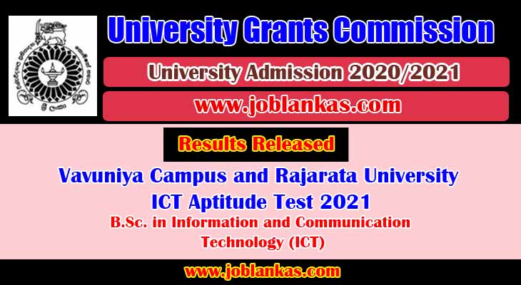 Vavuniya Rajarata University ICT Aptitude Test Results 2021 