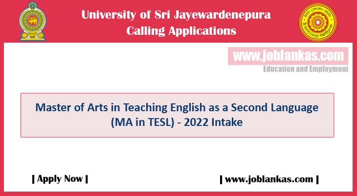 Master of Arts (MA) in Teaching English as a Second Language (MA in ...
