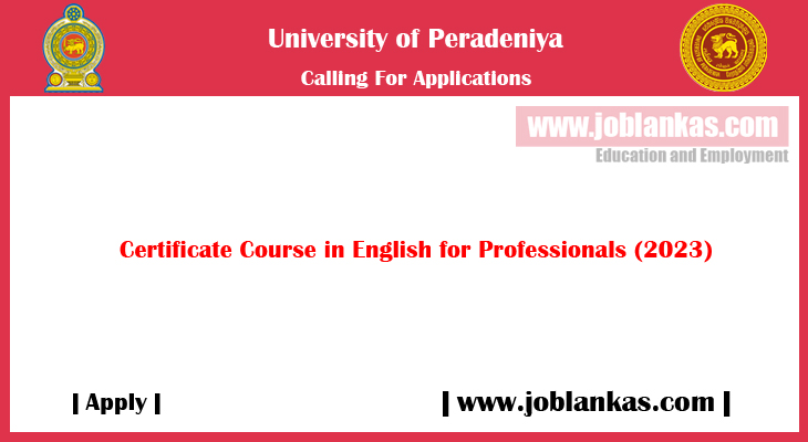 Certificate Course In English For Professionals 2023 