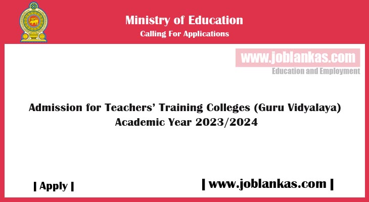 Admission for Teachers’ Training Colleges 2023/24 – Ministry of ...