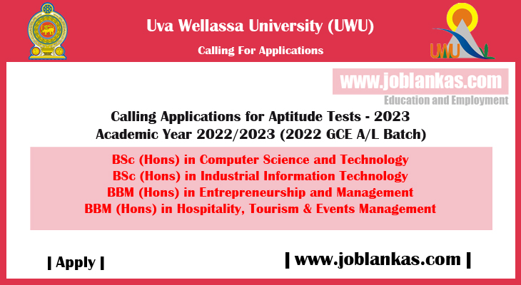 Uva Wellassa University (UWU) Aptitude Test Application 2023 ...