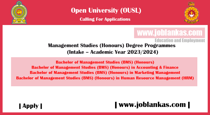 Bachelor Of Management Studies Bms Degree Programmes 2023 Open