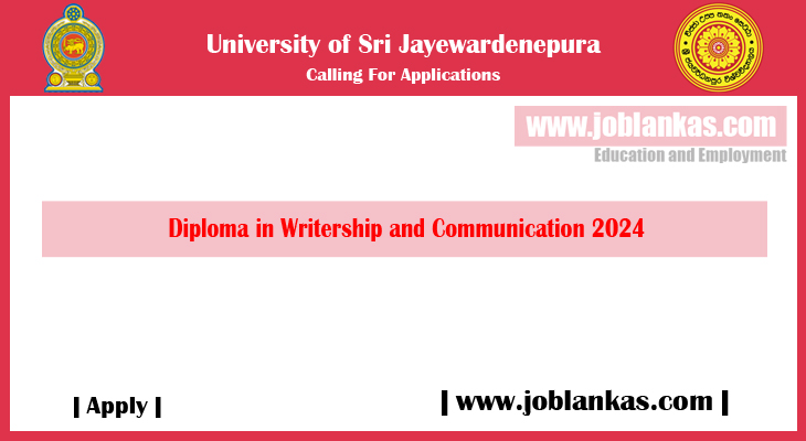 Diploma In Writership And Communication 2024 University Of Sri   Diploma In Writership And Communication 2024 